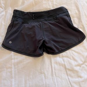 Lulu lemon shorts black. Size 6. Built in underwear